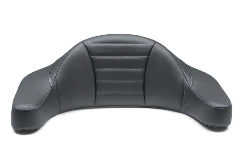 Mustang 93-13 Hd Fl Super Touring Extended Arm Wrap-Around Backrest Deluxe - Black W/Blue Stitching 1