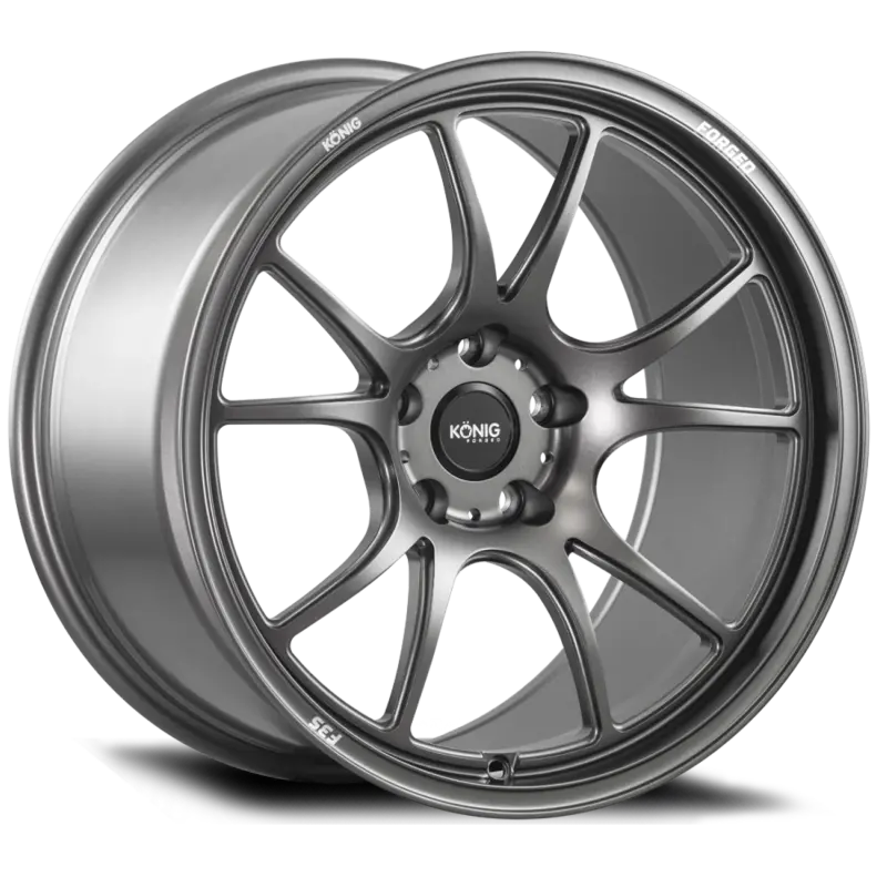 Konig Forged F3s 18X9.5 5X114.3 Et25 Satin Charcoal Knurled Bead 1