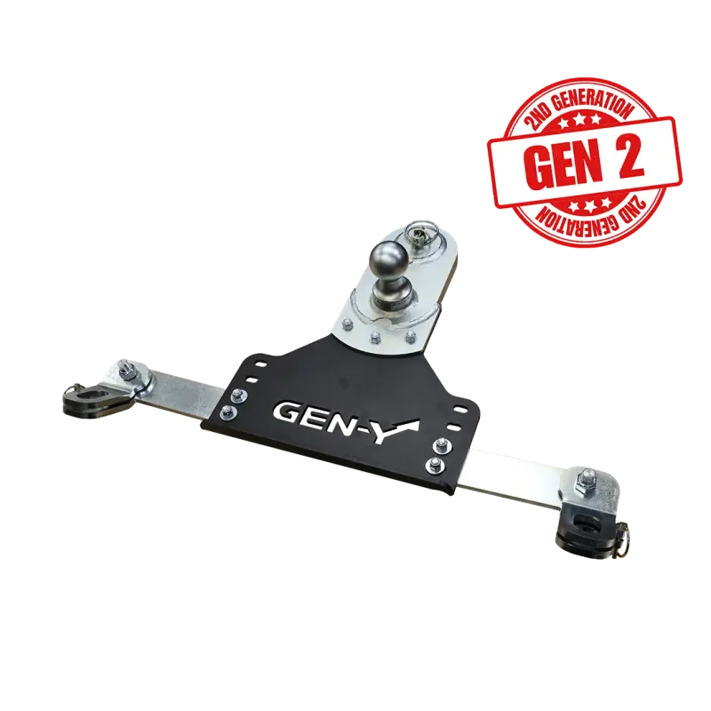 Gen-Y 18-19 Gm Short/Long Bed Goosepuck Ii 5In Offset Ball Puck Mount 25K Tw W/Safety Chain Anchors 1