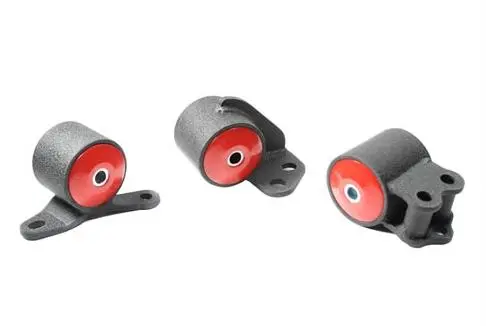 Innovative 90-93 Integra B-Series Black Steel Mounts 60A Bushings 1