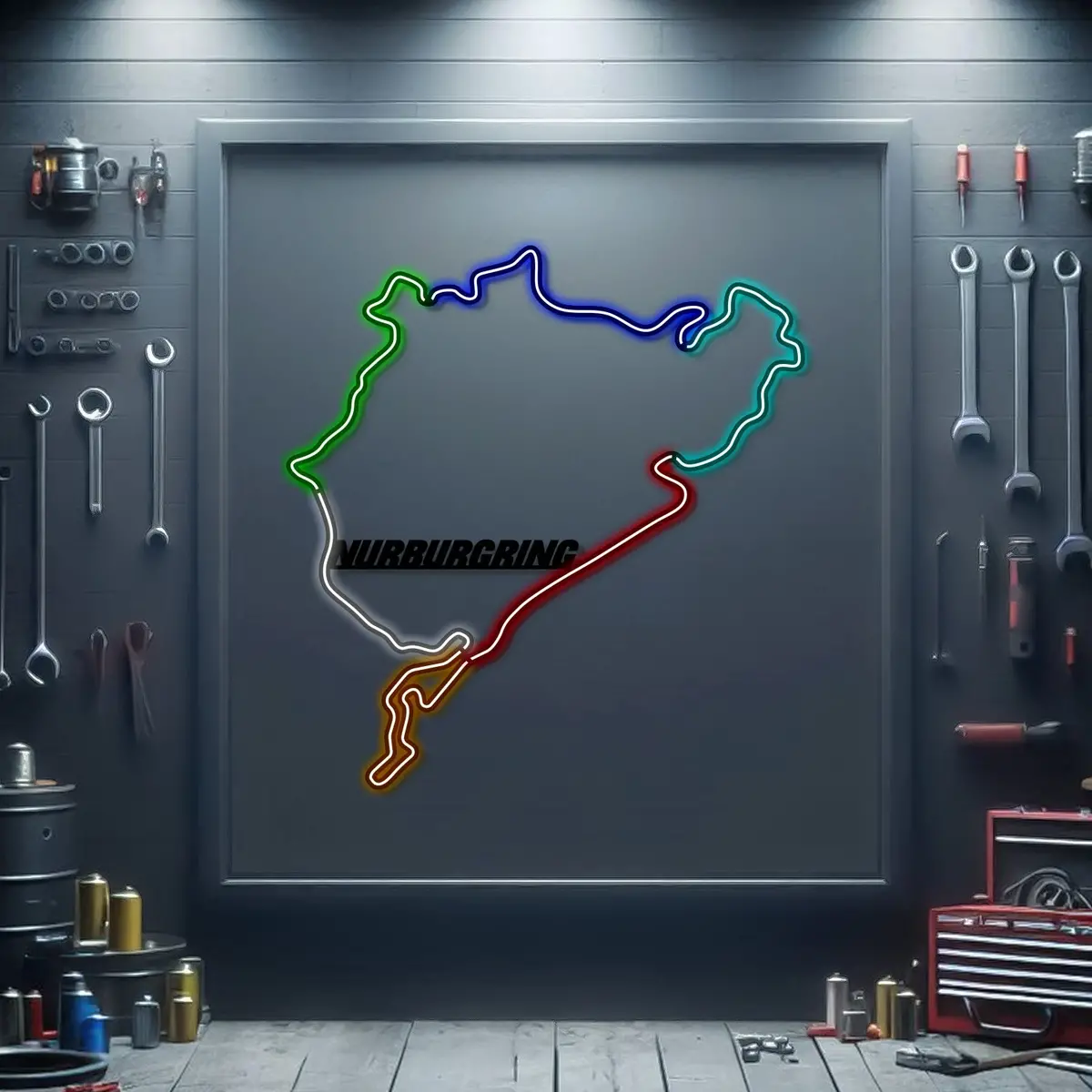 Nurburgring Metal Neon Race Track - Mtn0148 1