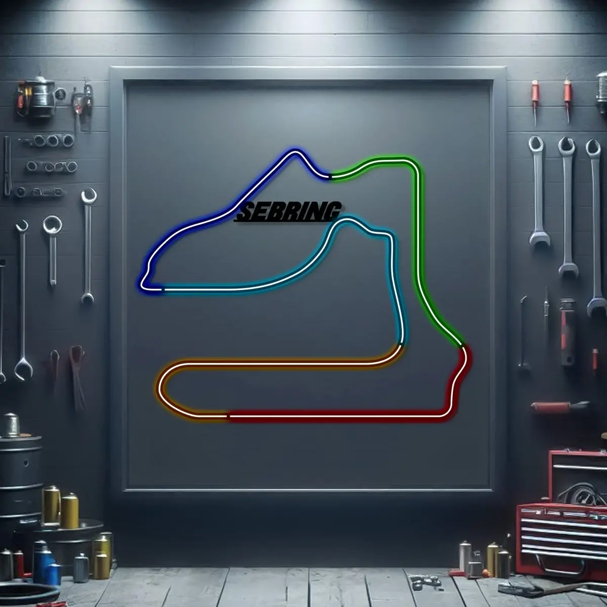 Sebring Metal Neon Race Track - Mtn0151 1
