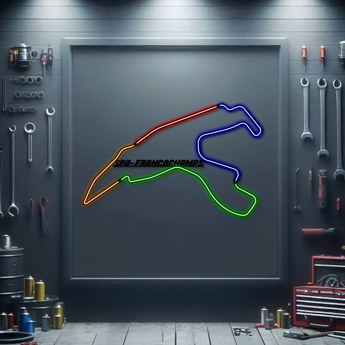 Spa Metal Neon Race Track - Mtn0154 1