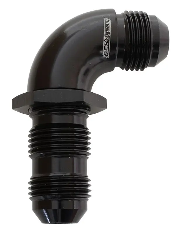 Af533-12Blk – 90° Full-Flow -12An Black Anodized Bulkhead Fitting 1