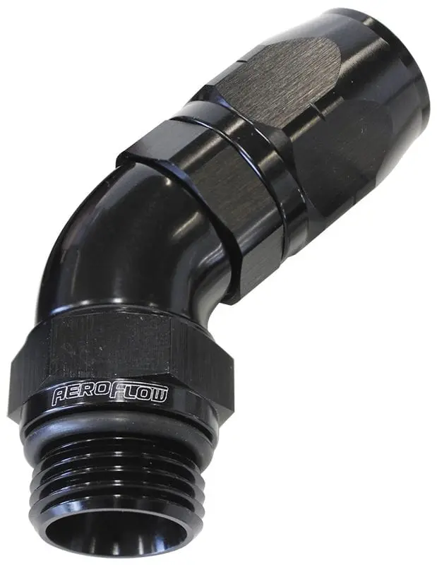 45° Male Orb Swivel Hose Fitting — -10 Orb To -12 An, Black Anodized (Af544-12-10Blk) 1