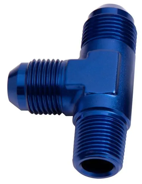 3/8" Npt To -8An Straight Tee Fitting – Af826-08 Fuel Or Oil Line Adapter 1