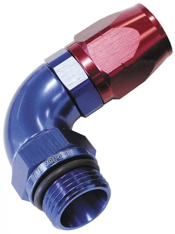 90-Degree Male Orb Swivel Hose Fitting: -10 Orb To -12 An 1