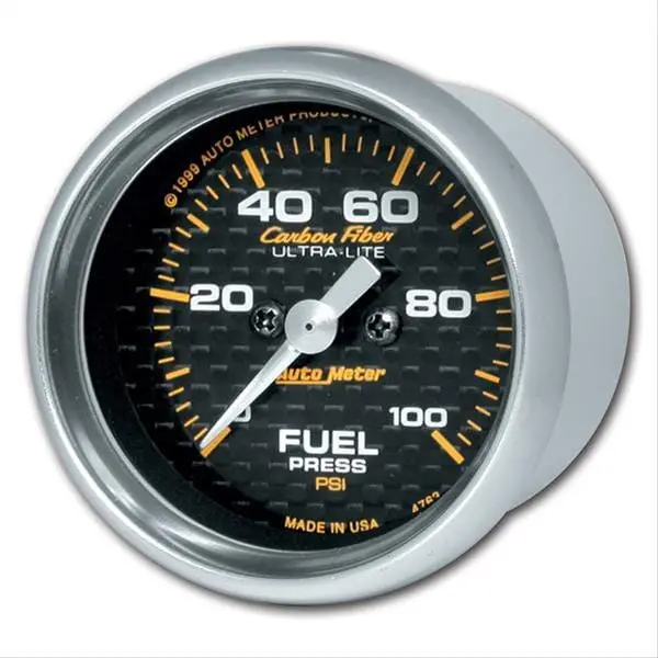 Autometer Ultra-Lite Carbon Fiber Analog Gauge – 2-1/16" Face (Model 4763) 1