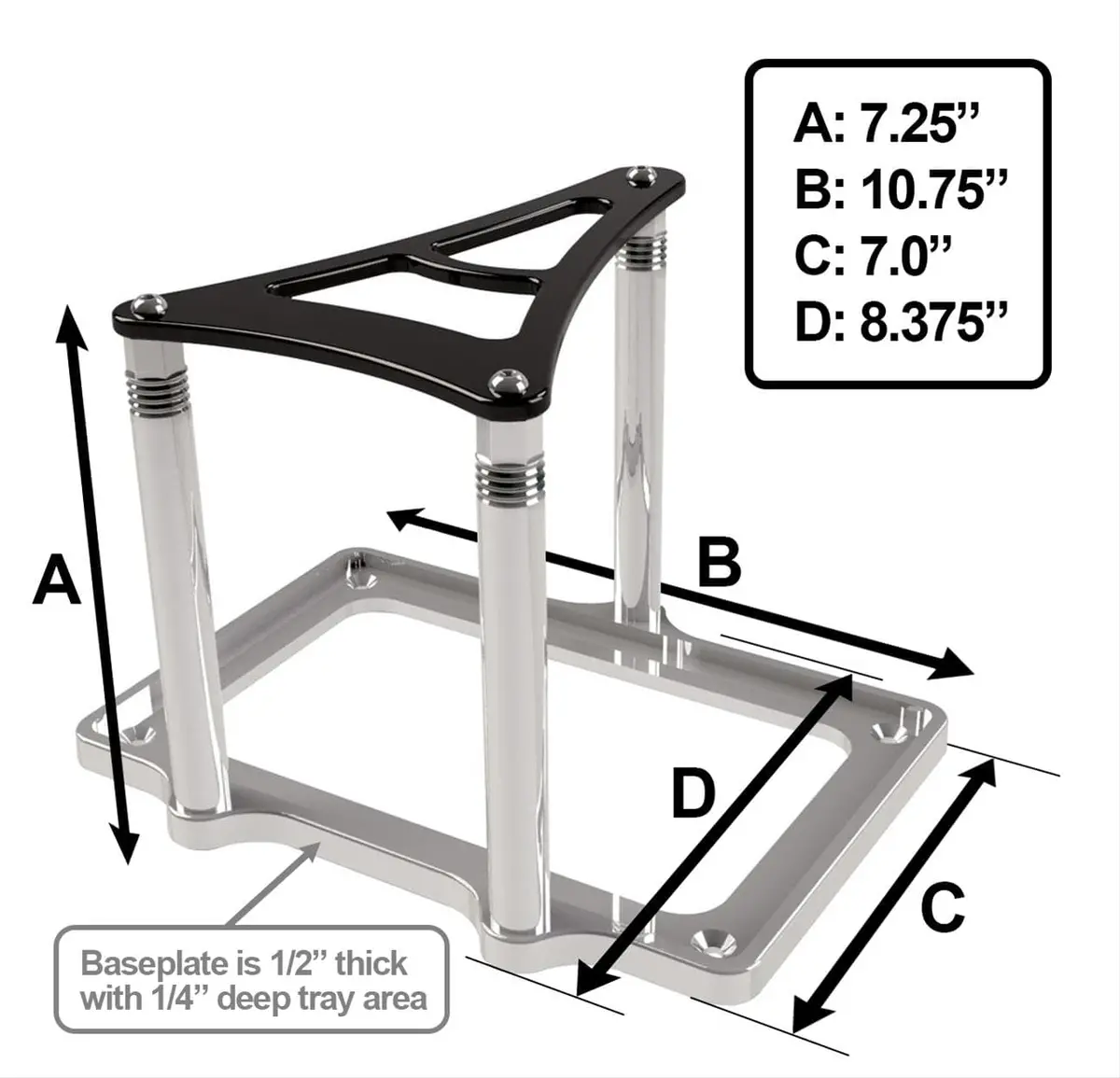 Billet Specialties 248920 Cnc-Machined Battery Mount 2
