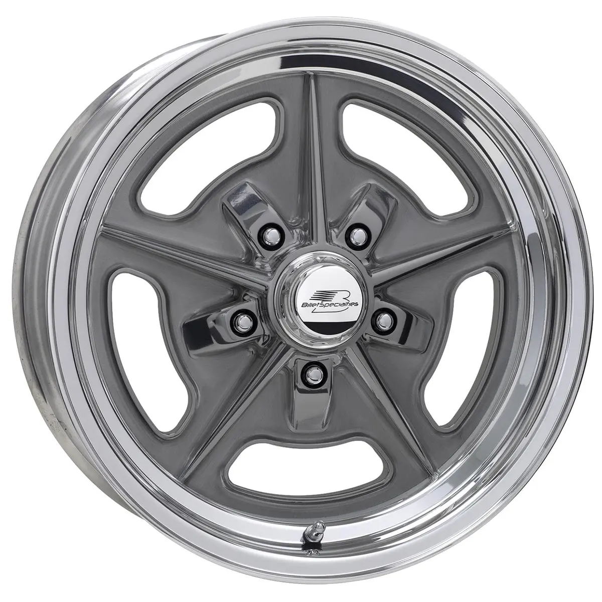Billet Specialties Vintage Bonneville Wheel – Smoke Finish, Conventional Style 1