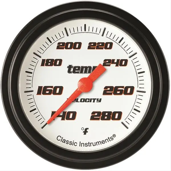 Classic Instruments Vs326Wblf-08 Velocity Series Analog Gauges With White Dial & Black Bezel 1