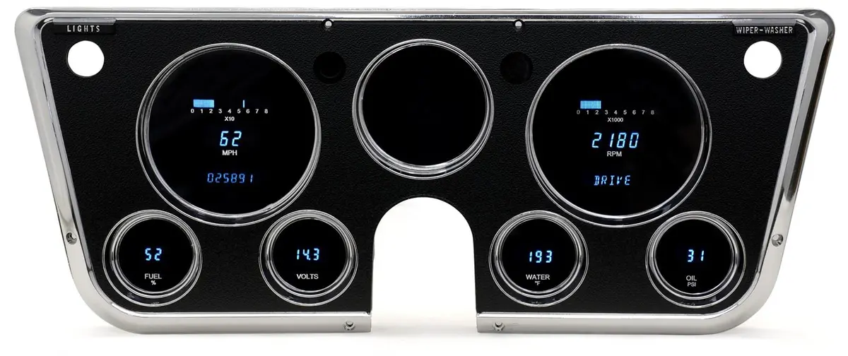 Dakota Digital Vfd3 Series Direct-Fit Digital Gauge Kit For 1967 C-Body Chrysler Vehicles 1