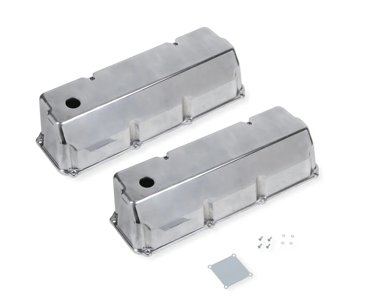 Mr. Gasket 6890G Polished Aluminum Valve Covers – Lightweight And Heat-Resistant 1