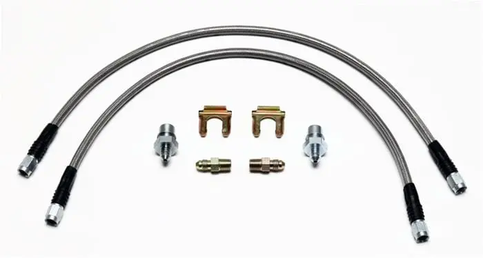 Wilwood Stainless Braided Brake Flexline Kit – 220-10988, Dot Compliant, Front Axle Specific 1